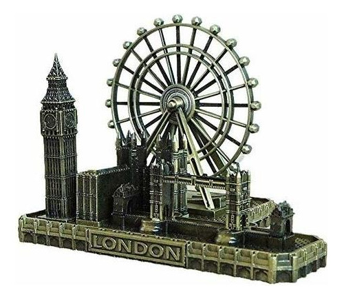 Retro City Bronce London Eye Big Ben  Bridge Reino Unid...