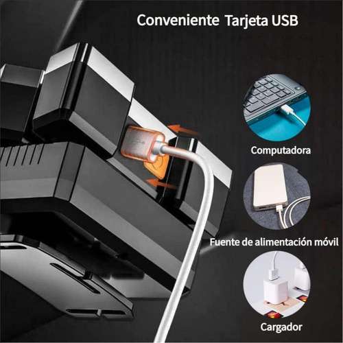 Lámpara De Cabeza Minera Recargable 5 Focos Leds De Linterna
