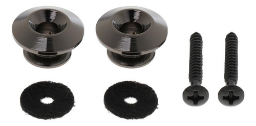 Botón De La Correa Negra 2pcs Tornillo De Montaje Para Las