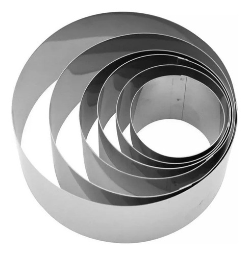 Aros Para Emplatar Circulares Acero Inox 12/10/9/8/7/6 Cm Color Acero Inoxidable