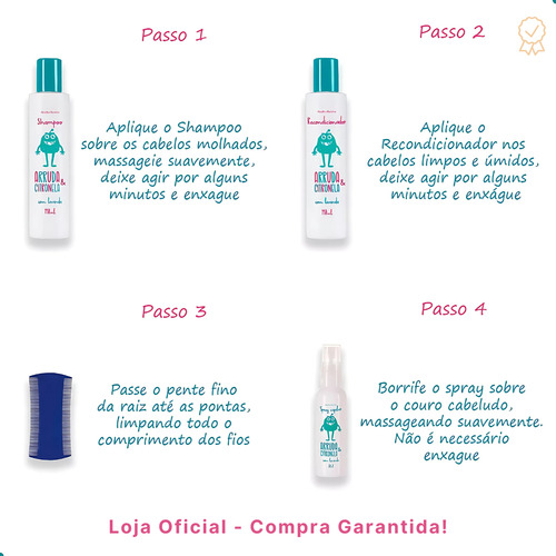 Kit Mata Piolho Arruda E Citronela Abelha Rainha