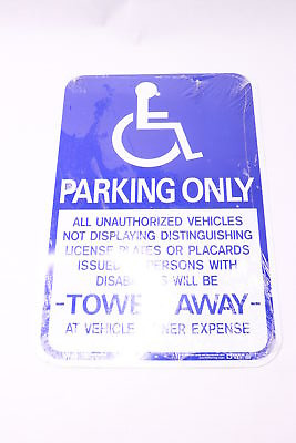 Hy-ko Handicapped Parking Only Sign Aluminum 18  X 12  H Ttq