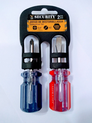 Imagen 1 de 1 de Juego De Destornilladores Mini Pala Y Estría Security