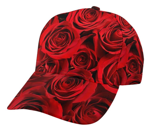 Sptvan Gorras De Béisbol Hermosa Rosa Roja Flor Patrón Papá