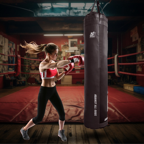 Costal Banana 180cm Profesional Paramma,muay-thai,kickboxing Color Negro