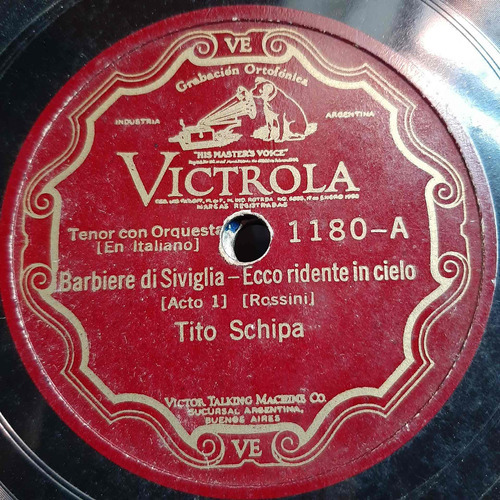 Pasta Tito Schipa Victrola 1180 C54