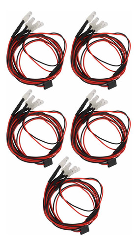 Kit De Luces Rc De Silicona, 5 Unidades, 7,4 V, 5 Mm, 2 Led