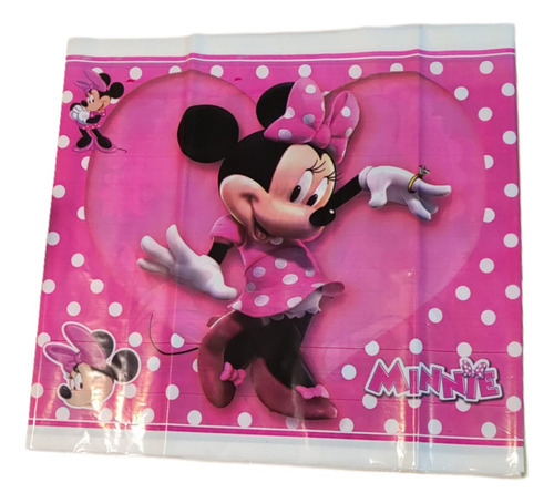 Minnie Rosa Mouse Lona Con Mantel Decoración Cumpleaños