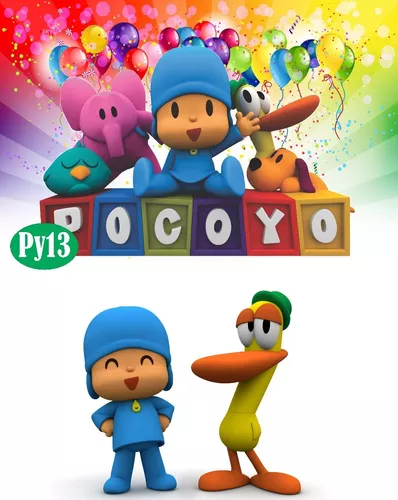 Desenho Pocoyo - 10 Displays de Festa 30cm Totens