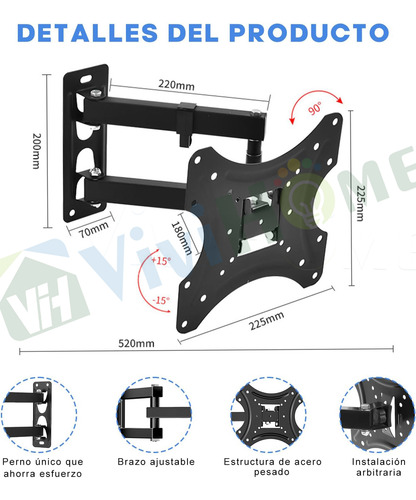 Soporte Tv 32 Pulgadas Soporte Pantalla 14 Base Para Tele 42