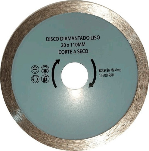 Disco Diamantado Liso 20mm X 110mm Corte A Seco