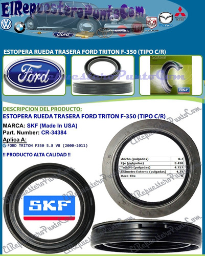 Estopera Rueda Trasera Ford Triton F-350 Tipo C/r