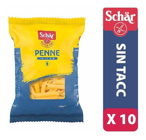 Fideos Sin Gluten Penne Marca Schär X 10Unidades