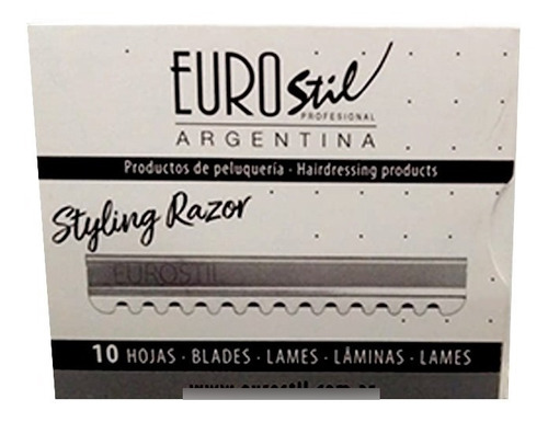 Eurostil Styling Razor X 10 Hojas Acero Inoxidabel Barberia
