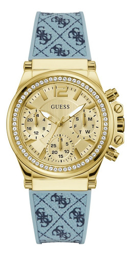 Reloj Mujer Guess Dama Venus Resistente Agua Dorado Watch