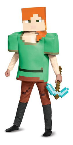 Disfraz Talla Medium Para Niño De Alex Minecraft Halloween