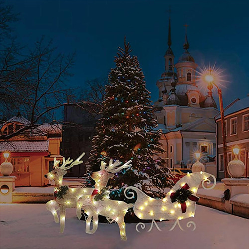 3 Luces Navideñas De Muñeco De Nieve For Jardín