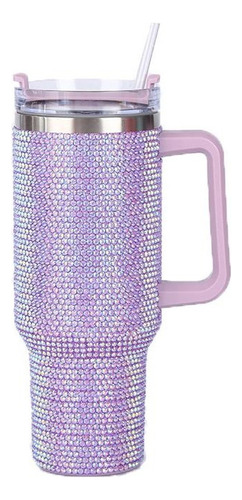 40oz Copa Vacío Paja Diamante Acero Inoxidable Taza Térmica