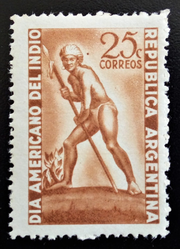 Argentina, Sello Gj 956 Error Punto Fondo 1948 Mint L14777