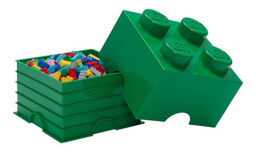 Lego Bloque Apilable Contenedor Original Mediano Green