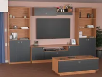 Comprar Combo Mesa Tv + 2 Bibliotecas + Repisa + Mesa Ratona Modular