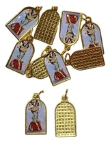 Comprar 10 Medallas Dijes San Pantaleon Dorada 25mm Souvenirs Salud