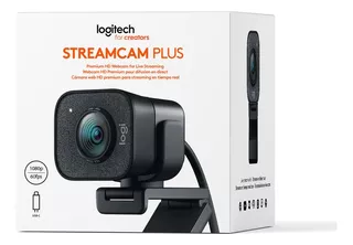 Camara Logitech Streamcam Plus Con Soporte TriPod Black