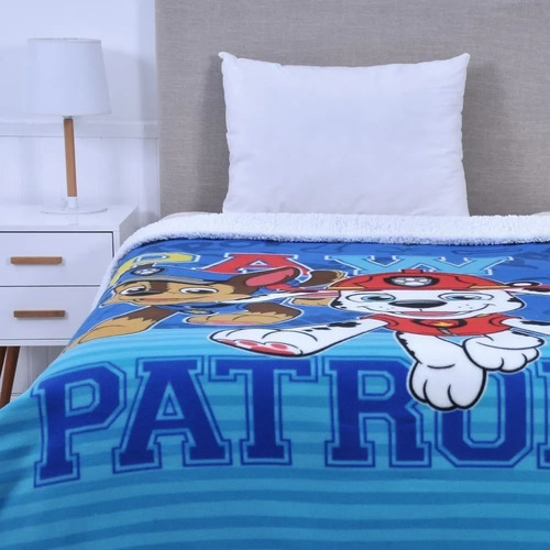 Frazada Sherpa Infantil Térmica Chiporro Paw Patrol 150x200