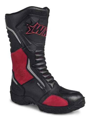 Bota Hombre Motociclista Biker Deportiva Workland 76227 Rojo