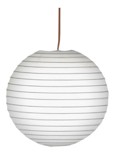 Pantalla De Papel Forma De Globo Lampara China Blanca 30 Cm