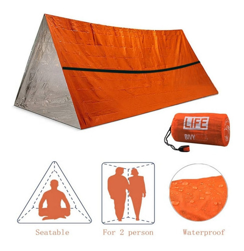 Carpa Tienda Refugio Camping Emergencia Aislante 2 Personas