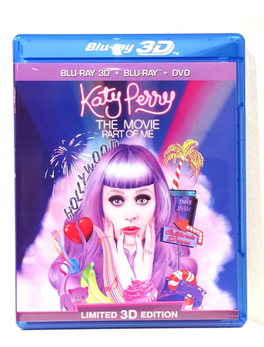 Imagen 1 de 2 de Katy Perry The Movie Part Of Me Bluray 3d Bluray Y Dvd Nuevo