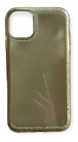 Funda Tpu Rígido Transparente Mate Con Glitter iPhone 11