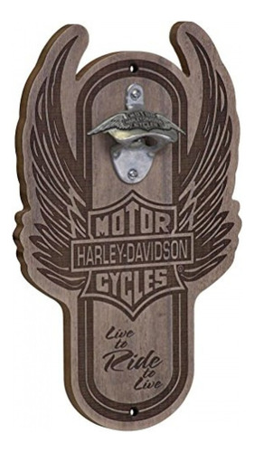 Destapador Harley-davidson Winged Bar & Shield Abrebotellas 