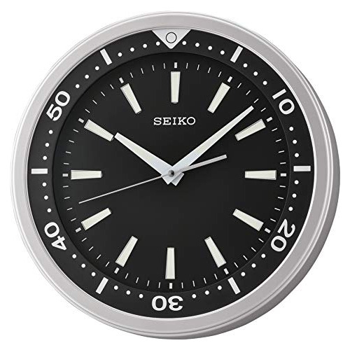 Seiko 14  Esfera Ultramoderna Negra Y Plateada Con Reloj De 