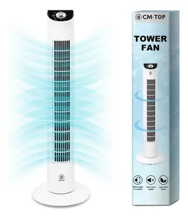 Ventilador De Torre Oscilante Portátil Para El Hogar Blanco