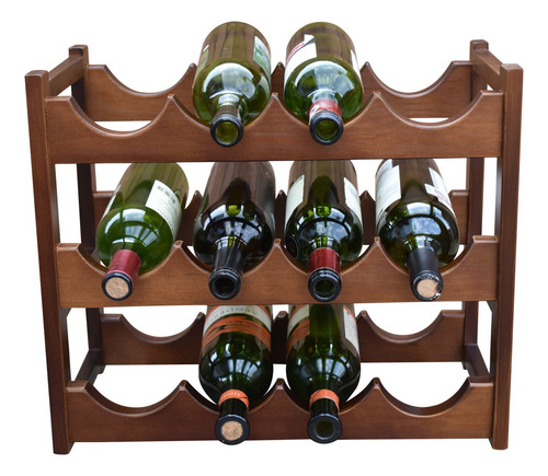 Cava Madera 12 Botellas Hogare Elegante Y Moderna Nogal