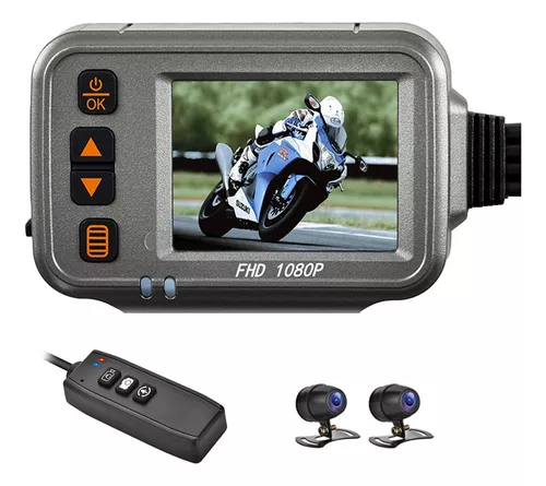 Cámara De Moto Wifi Dual Full 1080p Impermeable Moto Dashcam