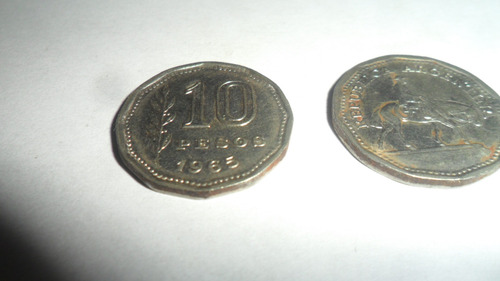 Moneda Argentina 10 Pesos 1965 ( El Resero) (Usado)
