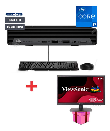 Computadora Hp Pro Mini 400 G9 Corei7-12ava Gen. 1tb Ssd 16g