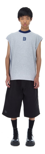 Musculosa Bullbenny Regular Fit Prepa Estampada Gris