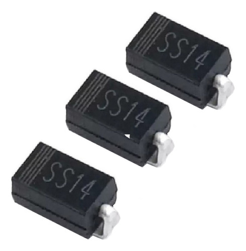 03 Unidades Diodo Ss14 Smd = Sk14 1a 40v Envio Já Novo!