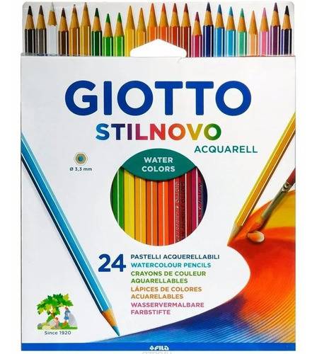 Imagen 1 de 2 de Lapices Acuarelables Giotto Stilnovo X 24 Colores