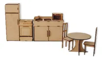 Comprar Muebles Para Casita De Muñecas Fibrofacil Set Cocina Comedor