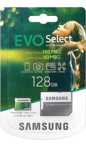 Memoria Micro Sd Samsung 128gb Uhs-i Clase 10 U3 4k-uhd