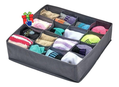 Imagen 4 de 7 de Set X 6 Organizador Ropa Interior 20 Espacios Cajón 36x28x10