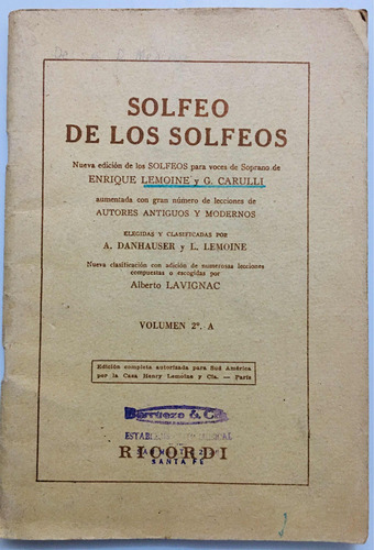 Solfeo De Los Solfeos Vol 2 A Lemoine Y Carulli