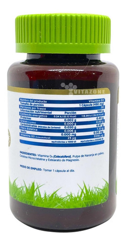 Imagen 3 de 4 de Vitamina D3 Vidanat 30 Cápsulas