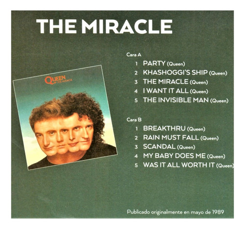 The Miracle - Queen - The Vinyl Collection 1 - Álbum - 1989