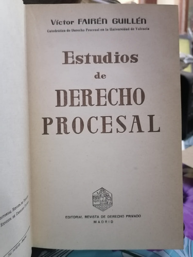 Estudios De Derecho Procesal / Víctor Fairén
